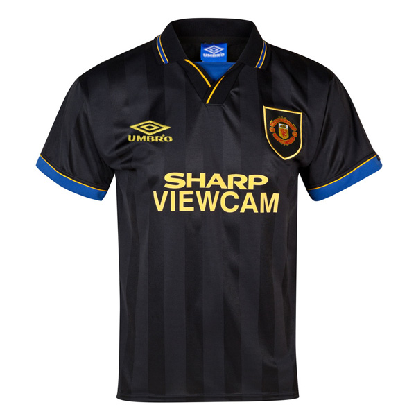 man utd black retro shirt